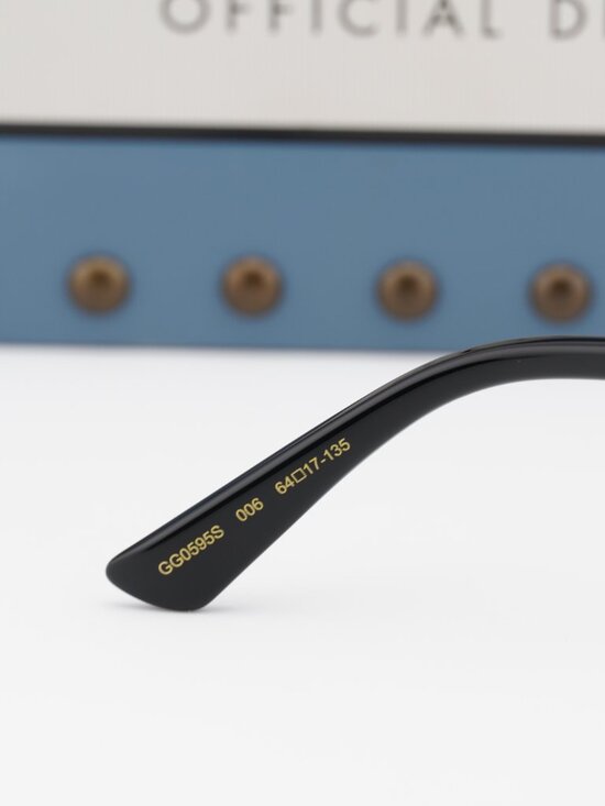 Gucci GG0595S 006 Round Sunglasses - Gold/Grey Gradient